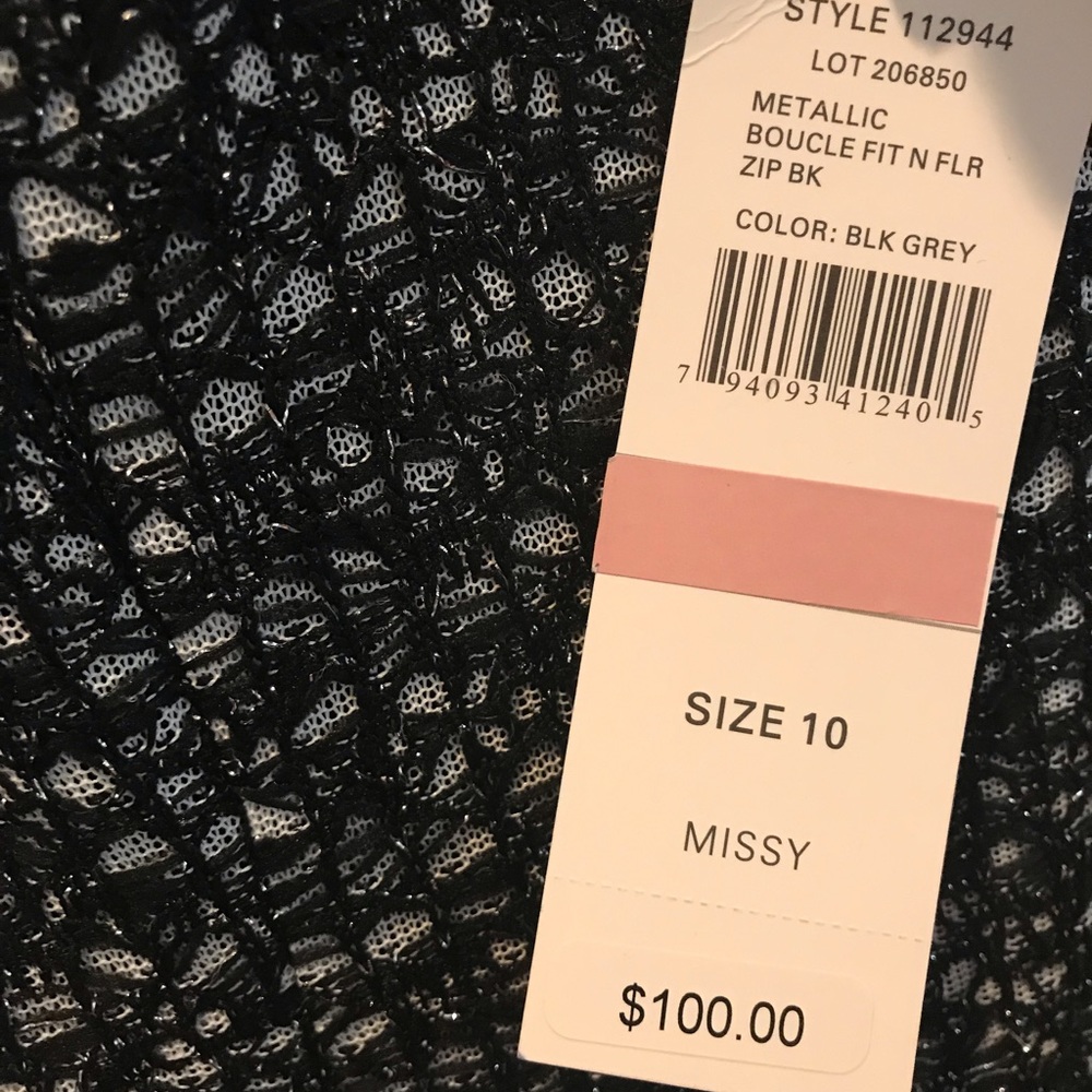 Brand new Missy Blk/Grey Dress